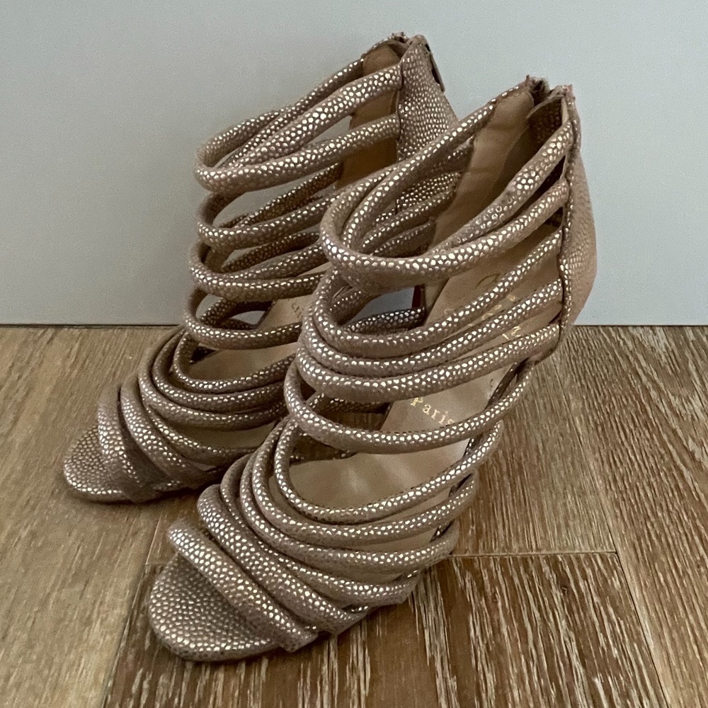 CHRISTIAN LOUBOUTIN Gold Strappy Sandals